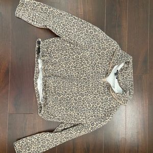 Fashion Nova Leopard Print Denim Crop